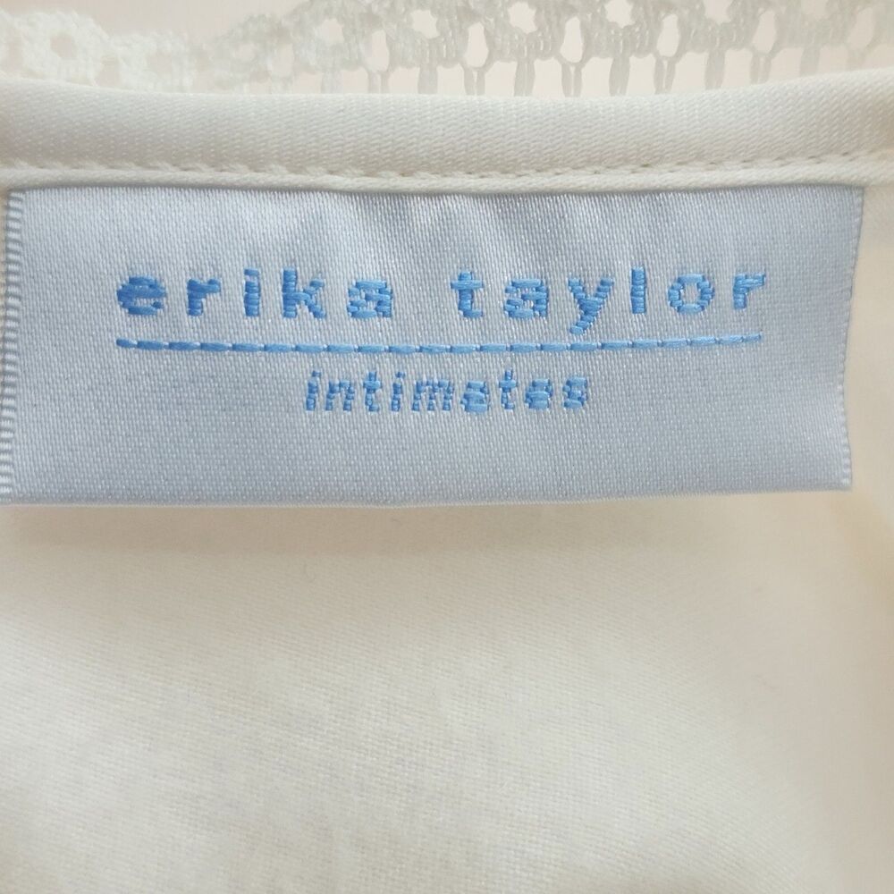 Erika Taylor Womens Embroidered Long Nightgown Ivory Kimono V-Neck Size M - Picture 7 of 10